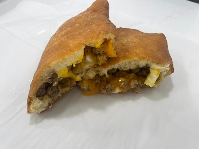Sausage Egg & Cheese Bomb.